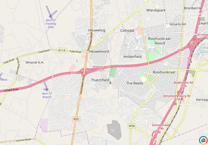 Map location of Thatchfield Glen